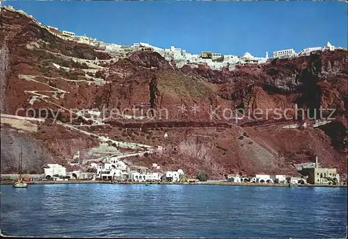 Fira Hafen Serpentine zum Dorf Kat. Insel Santorin