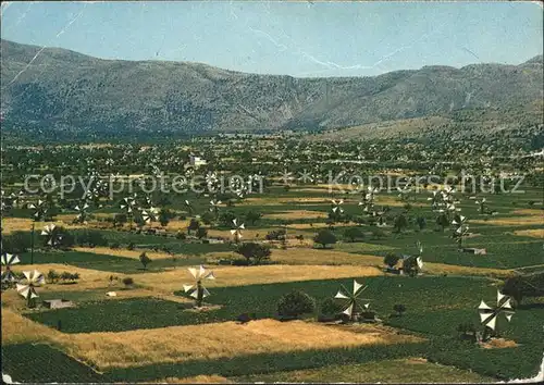 Lassithi Windmuehlen zur Bewaesserung Landschaft