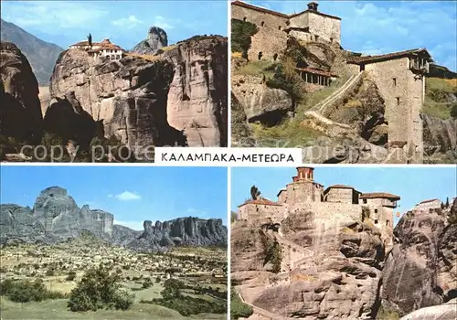 Meteora Kloster Panorama Landschaft