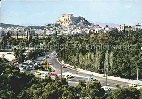 Athenes Athen Teilansicht mit Blick zur Akropolis Kat. Griechenland