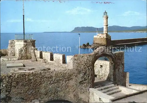 Canea Chania Griechenland Einfahrt Alter Hafen Leuchtturm Kat. Insel Kreta