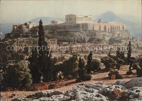 Athenes Athen Akropolis in der Morgensonne Tempel Ruine Antike Kat. Griechenland