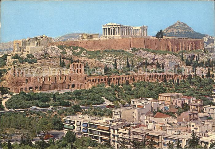 Athenes Athen Akropolis in der Morgensonne Tempel Ruine Antike Kat
