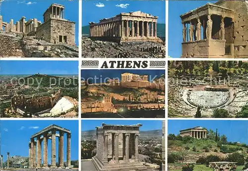 Athenes Athen Akropolis Tempel Ruine Antike Amphitheater Kat. Griechenland