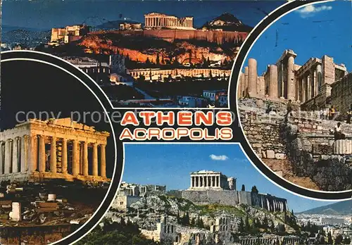 Athens Athen Akropolis Tempel Ruine Antike Kat. Griechenland