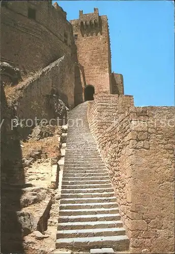 Lindos Lindo Aufgang zur Akropolis Kat. Rhodes