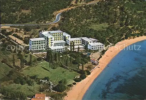 Skiathos Fliegeraufnahme Strandanlage Achladies Hotel Hesperiden Kat. Insel Skiathos