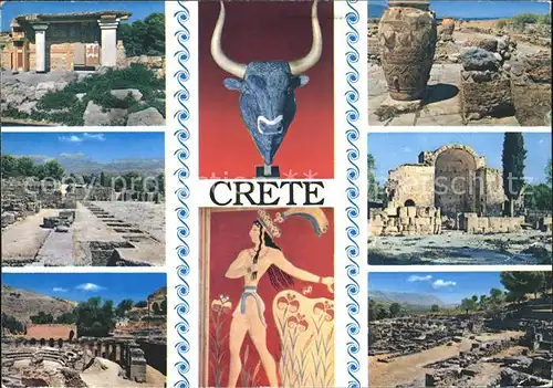 Kreta Crete Ruine Mosaik  Kat. Insel Kreta