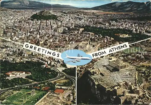 Athens Athen Fliegeraufnahme Flugzeug Kat. Griechenland