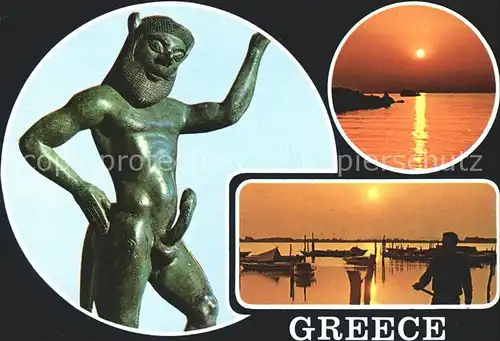 Griechenland Greece Statue Hafen Kat. Griechenland