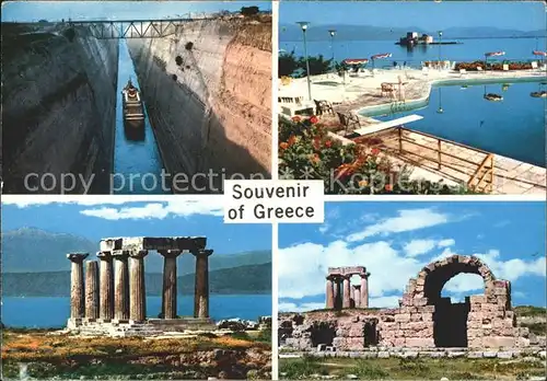 Griechenland Greece Corinthe Nauplie Antique Corinthe Le Piree Kat. Griechenland