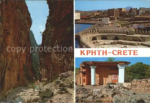 Kreta Crete Ruine Teilansicht Kat. Insel Kreta