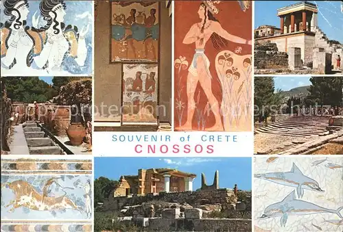 Cnosse Knossos Kreta Ruine Mosaik  Kat. Griechenland