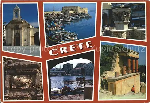 Kreta Crete Kirche Hafen Brunnen Ruine Kat. Insel Kreta