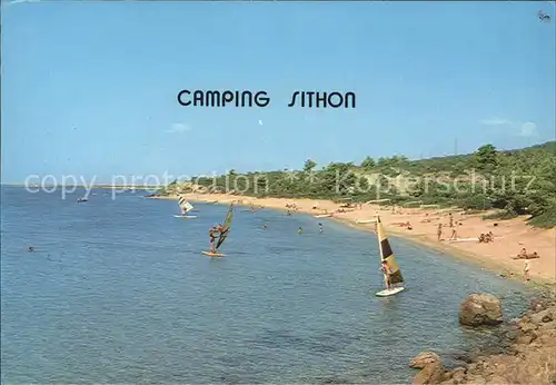 Halkidiki Chalkidiki Camping Sithon Segelboot Stand Kat. Halkidiki Chalkidiki