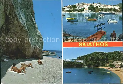 Skiathos Strand Boote  Kat. Insel Skiathos