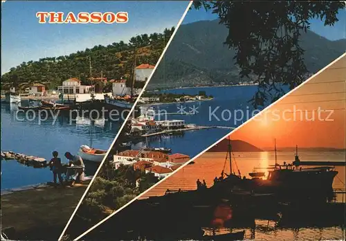 Thassos Hafen Boote  Kat. Griechenland