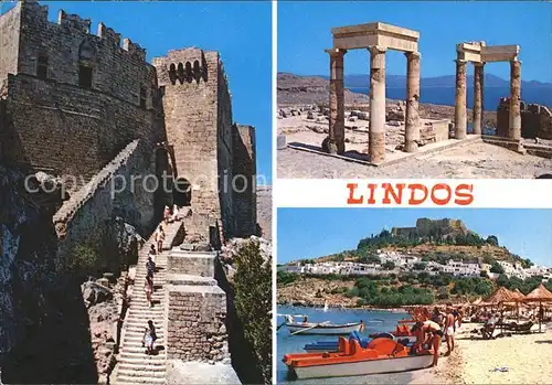 Lindos Lindo Ruine Strand Kat. Rhodes