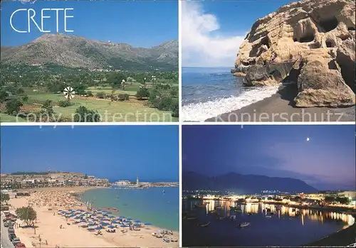 Kreta Crete Strand Bucht Windmuehle Kat. Insel Kreta