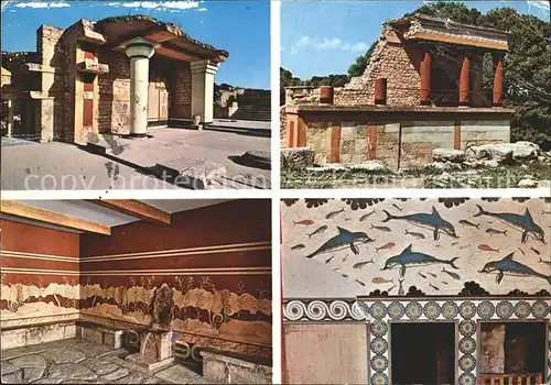 Cnossos Kreta Ruine Mosaik Kat. Griechenland