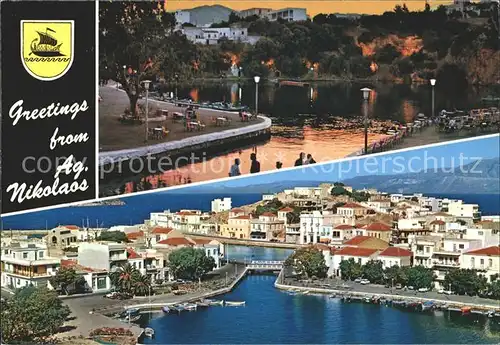 Agios Nikolaos Kreta Promenade Hafen Boote