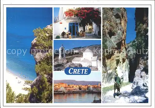 Kreta Crete Kapelle Strand Esel Kat. Insel Kreta