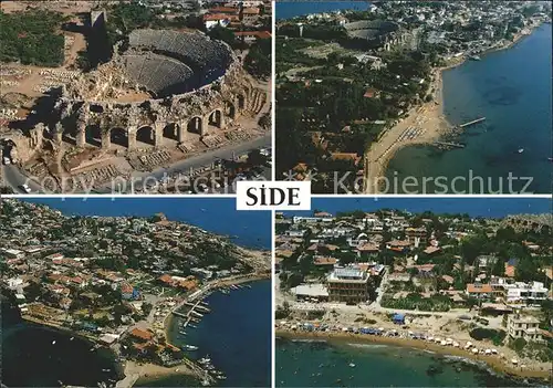 Side Antalya Fliegeraufnahme Stand Theater  Kat. Tuerkei