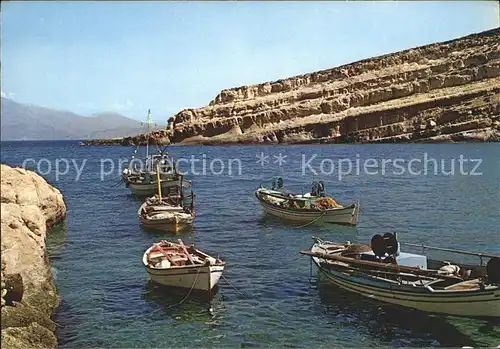 Kreta Crete Malata Kl. Bucht Boote Kat. Insel Kreta