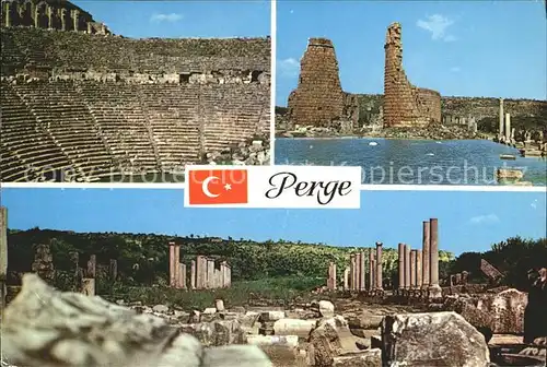 Perge Antalya Theatre Inner Gates Main Collonaded Street Kat. Tuerkei