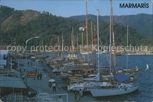 Marmaris Hafen Segelboote Kat. Tuerkei