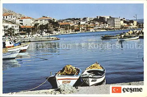 Cesme Hafen Boote Teilansicht Kat. Tuerkei