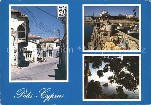 Cyprus Zypern Polis Hafen Strassenansicht Kat. Zypern