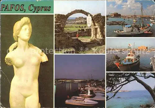 Zypern Cyprus Pafos Ruine Ychte Hafen Kat. Zypern