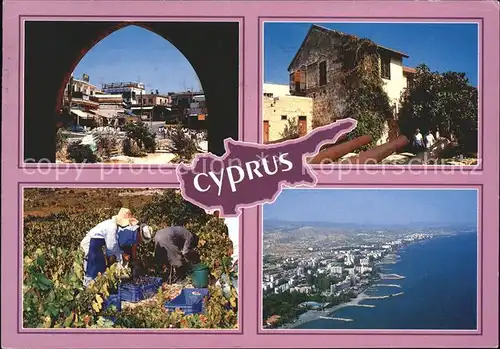 Zypern Cyprus Fliegeraufnahme Weinlese Strand Haus Kat. Zypern