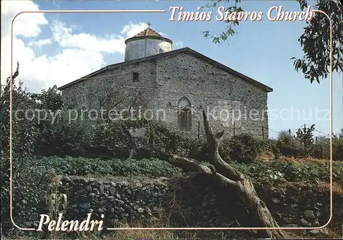 Zypern Cyprus Pelendri Timios Stavros Church Kat. Zypern