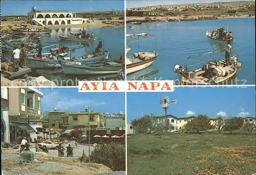 Ayia Napa Agia Napa Hafen Boote Strassenansicht Kat. Zypern cyprus