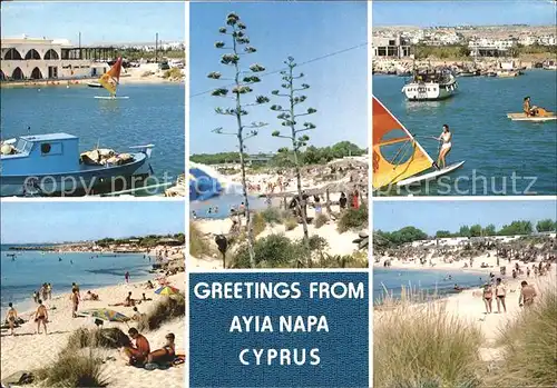 Ayia Napa Agia Napa Strand Segelboot  Kat. Zypern cyprus