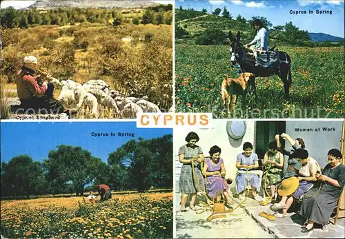 Zypern Cyprus Spring Women Work Shepherd Kat. Zypern