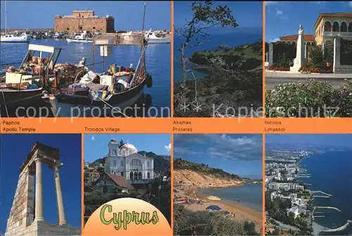 Zypern Cyprus Paphos Apollo Temple Troodos Village Akamas  Kat. Zypern