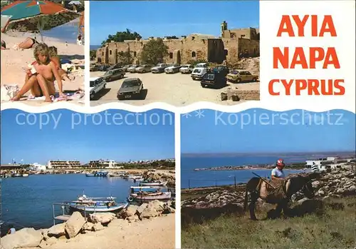 Ayia Napa Agia Napa Strandleben Esel Ruine Kat. Zypern cyprus