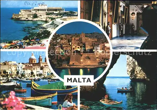 Malta Bucht Hafen Strand Kat. Malta