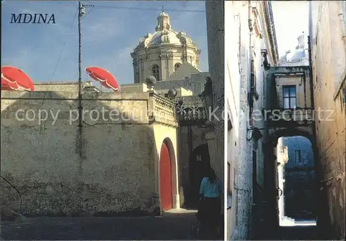 Mdina Malta Kirche Strassenansicht