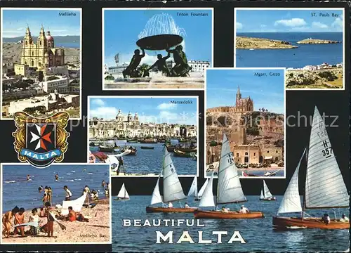 Malta St. Pauls Bay Triton Fontain Marsaxlokk  Kat. Malta