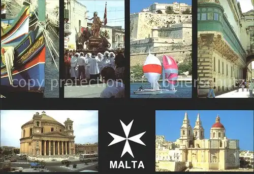Malta Luzzus Qormi Valletta Mosta Mellieha Kat. Malta