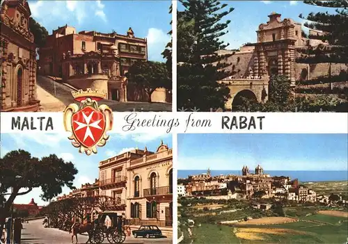 Rabat Malta Pferdekutsche Teilansichten Kat. Rabat
