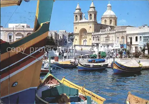 Marsaxlokk Hafen Fishing Village Kirche