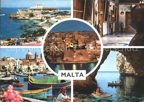 Malta Blaue Grotte Kathedrale Hafen Kat. Malta