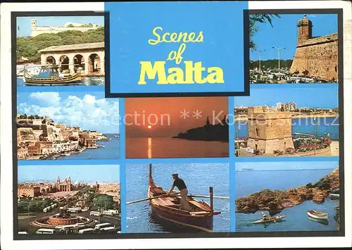Malta Kathedrale Hafen Boote  Kat. Malta
