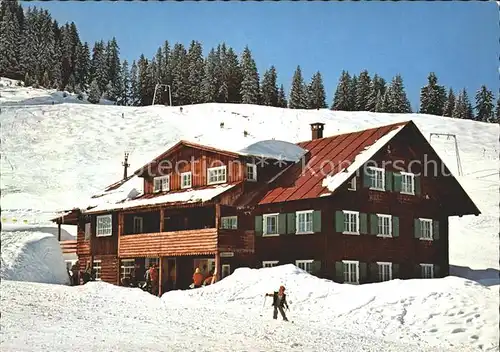 Hirschegg Kleinwalsertal Vorarlberg Heuberghaus mit Hoch Ifen Kat. Mittelberg