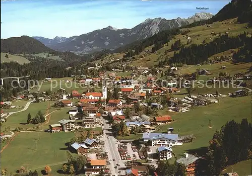 Riezlern Kleinwalsertal Vorarlberg mit Nebelhorn Fliegeraufnahme Kat. Mittelberg